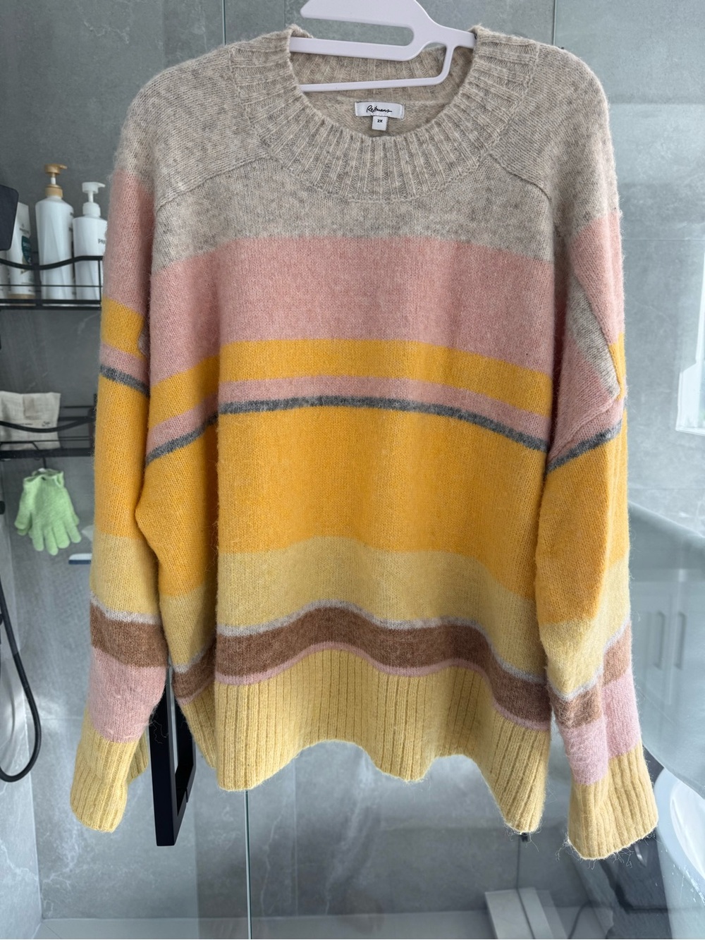 Crewneck Sweater - Yellow/Pink/Beige